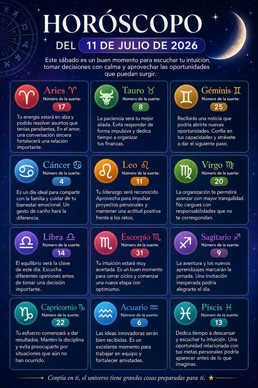 Horoscope for July 11, 2026 | De Último Minuto English