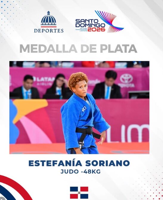 Estefanía Soriano wins silver medal in judo for the Dominican Republic at Santo Domingo 2026