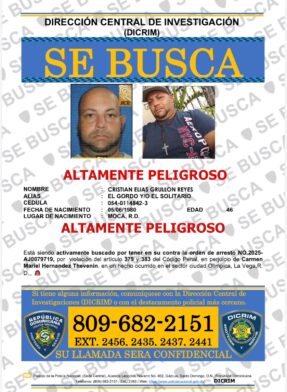 DICRIM searches for man labeled as highly dangerous for alleged robbery in La Vega | De Último Minuto English