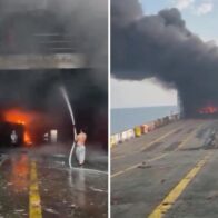 Cargo ship carrying Turkish crew hit by drones in Black Sea