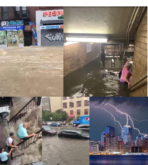 Lluvias de la tormenta Elsa inundan calles de Nueva York y otras adyacentes - Noticias de hoy en República Dominicana | De Último Minuto