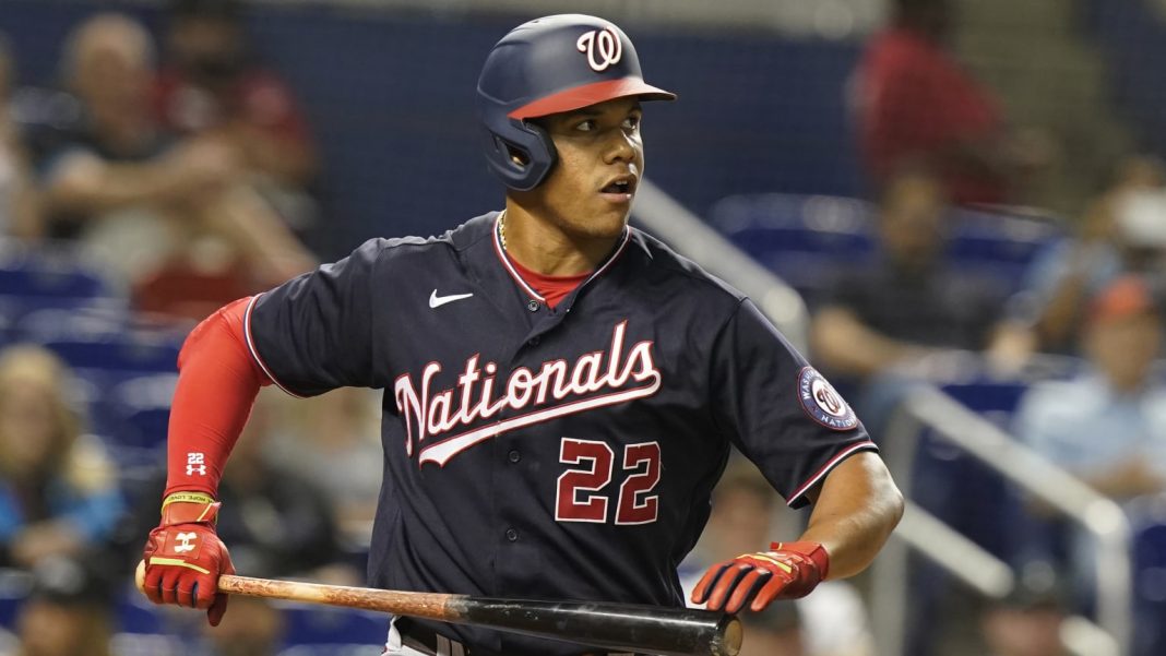 Dominicano Juan Soto rompe récord de bases por bola de los Nacionales