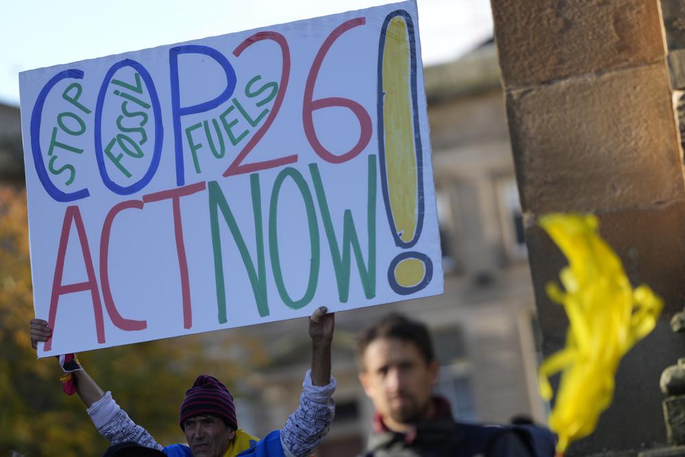 Activistas exigen más acciones para atacar el cambio climático en COP26