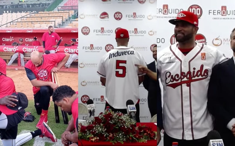 Fanáticos compran camisetas del Escogido con el número de Albert Pujols a cinco mil pesos