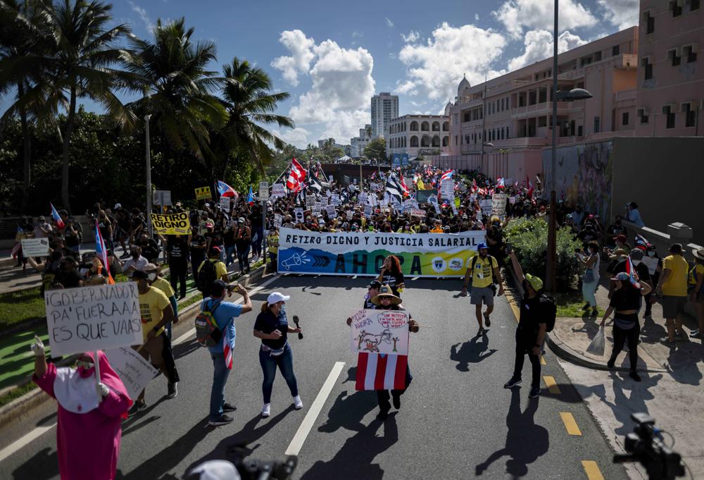 Aumentan las protestas por mejoras salariales en Puerto Rico