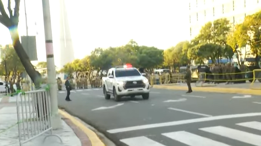 Fuerte dispositivo de seguridad en alrededores del Congreso Nacional