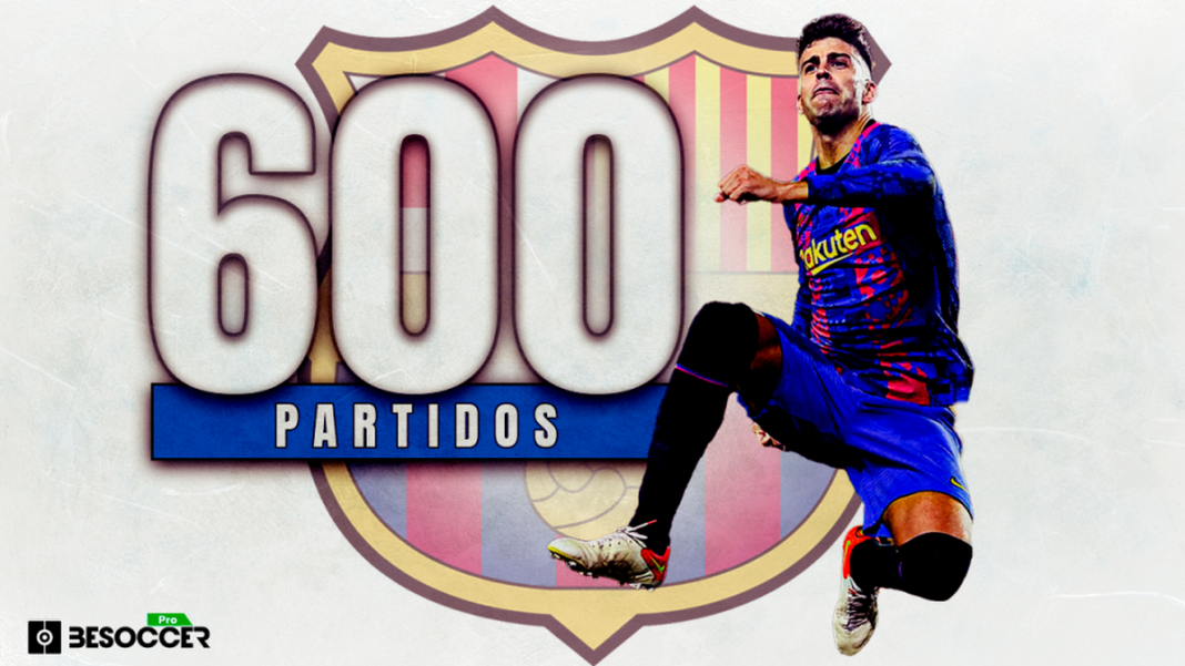 Piqué cumple 600 partidos como futbolista del Barcelona