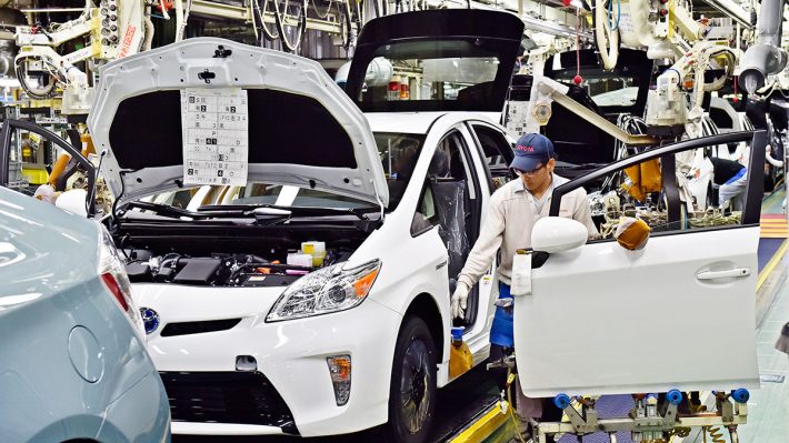 Toyota anunció este viernes que suspende desde el 21 hasta el 23 de marzo todas las operaciones en once de sus plantas japonesas