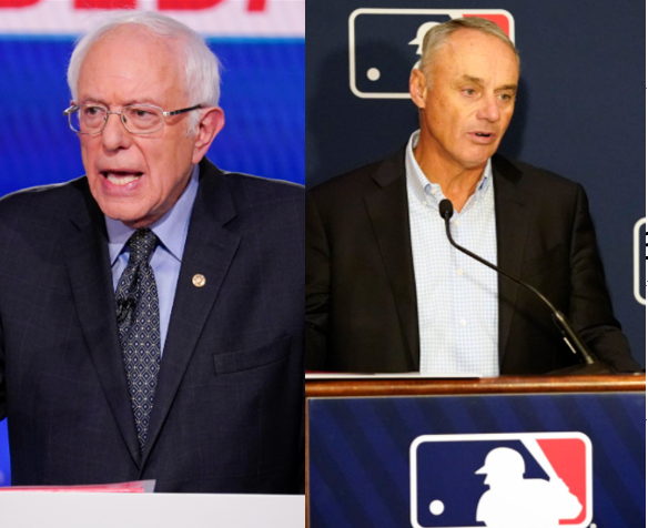 Senador Sanders pide a Manfred no dejarse arrastrar por los dueños de MLB