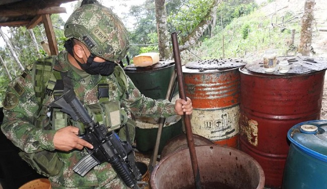 Incautan más de 2,3 toneladas de cocaína de la guerrilla del ELN en Colombia