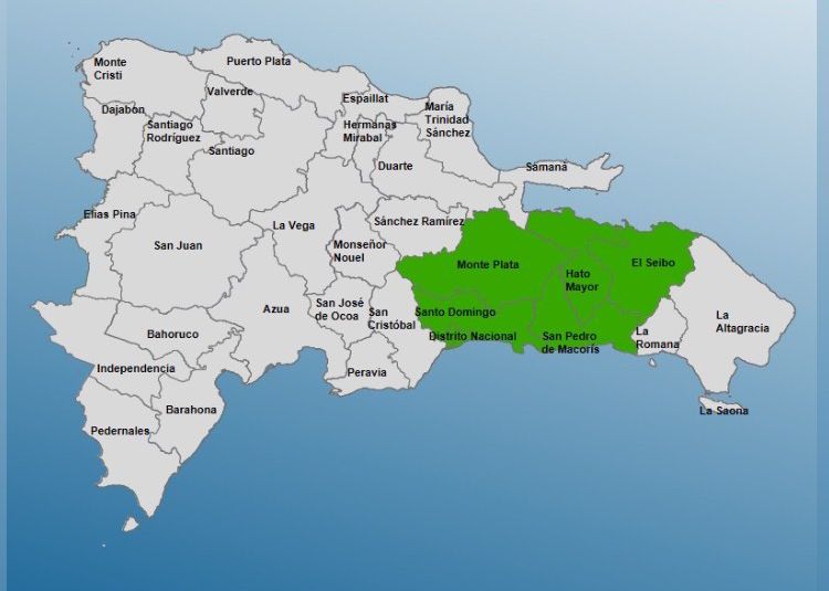 COE coloca 5 provincias en alerta verde por una vaguada