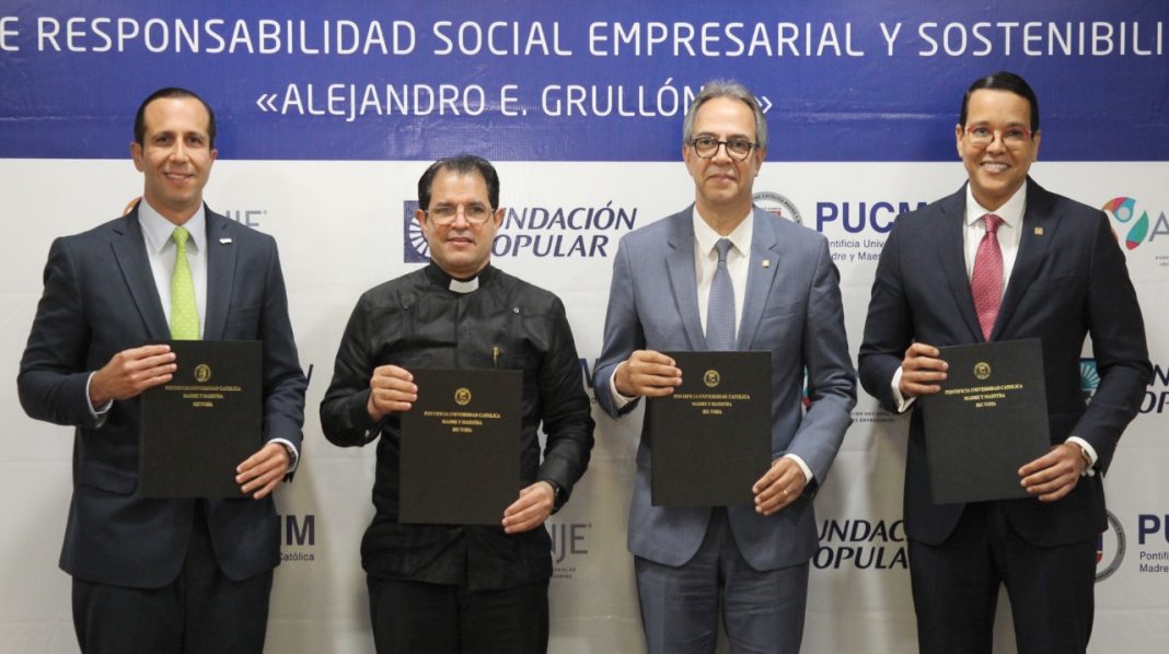 PUCMM, ANJE y Fundación Popular establecen alianza en temas de sostenibilidad empresarial