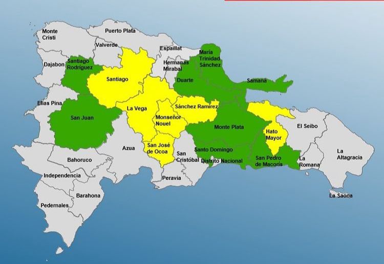 COE mantiene 14 provincias en alerta por lluvias