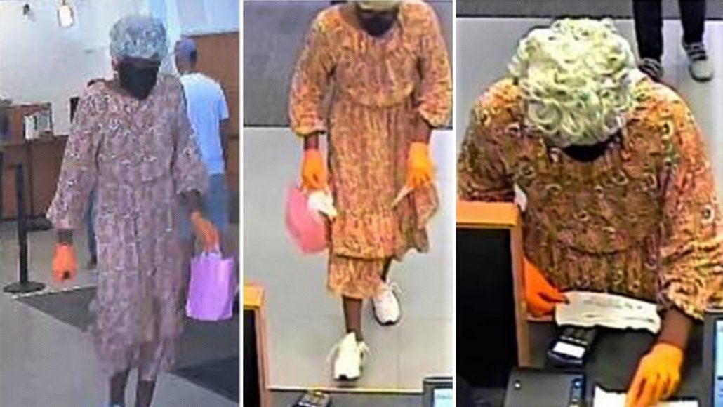 Un hombre en EEUU se disfraza de anciana, roba un banco y se da a la fuga