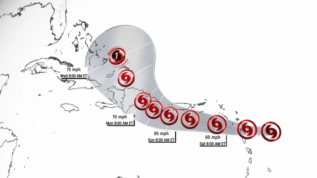 Emiten alerta de huracán por Fiona para varias áreas de Puerto Rico