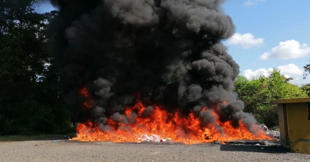 Autoridades incineran 194 kilogramos de distintas drogas en Pedro Brand