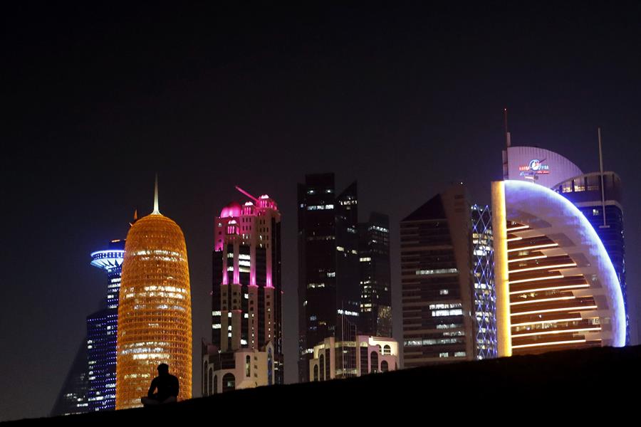 vista del skyline de Doha