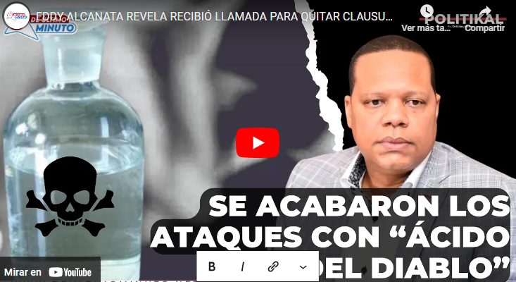 Eddy Alcántara revela recibió llamadas para quitar clausura a negocios de bebidas adulteradas - Noticias de hoy en República Dominicana | De Último Minuto