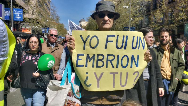 Unas 23.000 personas se manifiestan en Madrid contra el aborto