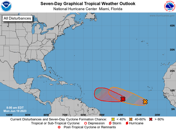 EE.UU. prevé la pronta formación de una depresión tropical en el Atlántico