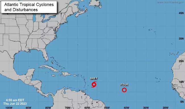 La depresión tropical 4 se forma sobre el Atlántico central