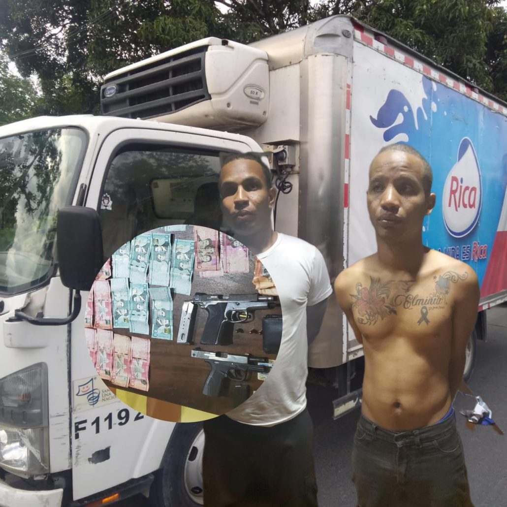 PN en Cotuí apresa dos hombres habían despojado mediante atraco camión de la Rica