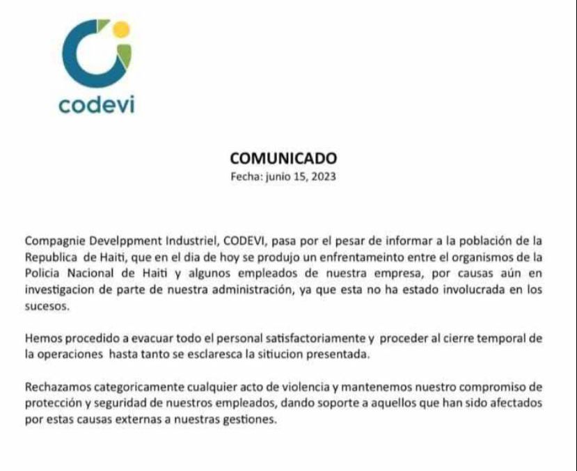 Codevi cierra instalaciones hasta que se aclarezca incidente | De Último Minuto