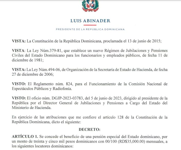 Poder Ejecutivo pensiona 98 locutores y reajusta pensión a 10 | De Último Minuto