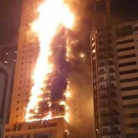 Reportan fuerte incendio en un rascacielos residencial de Emiratos Árabes Unidos - Noticias de hoy en República Dominicana | De Último Minuto