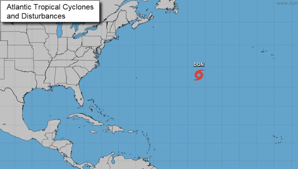 Se forma en medio del Atlántico la tormenta subtropical Don