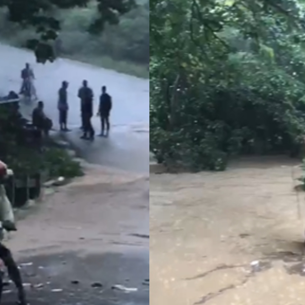 Defensa Civil evacua personas por desbordamiento del río Lebrón en Pedro Brand