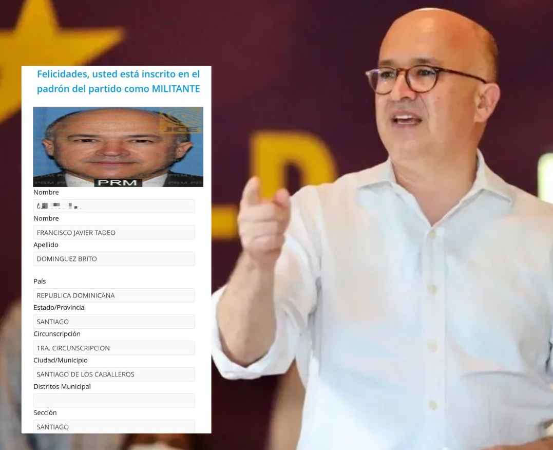 Domínguez Brito solicita a JCE declarar inadmisible padrón del PRM por "irregularidades" - Noticias de hoy en República Dominicana | De Último Minuto