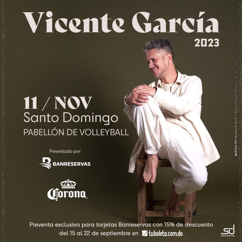 Vicente García se reencontrará con su público dominicano en noviembre 2023 | De Último Minuto