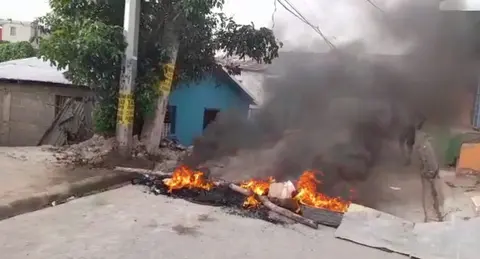 Protestan en sector de Cotuí tras varios días sin luz