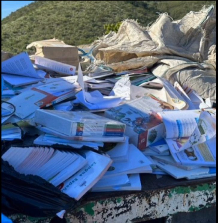 Directora es suspendida por echar libros de texto a la basura en Azua