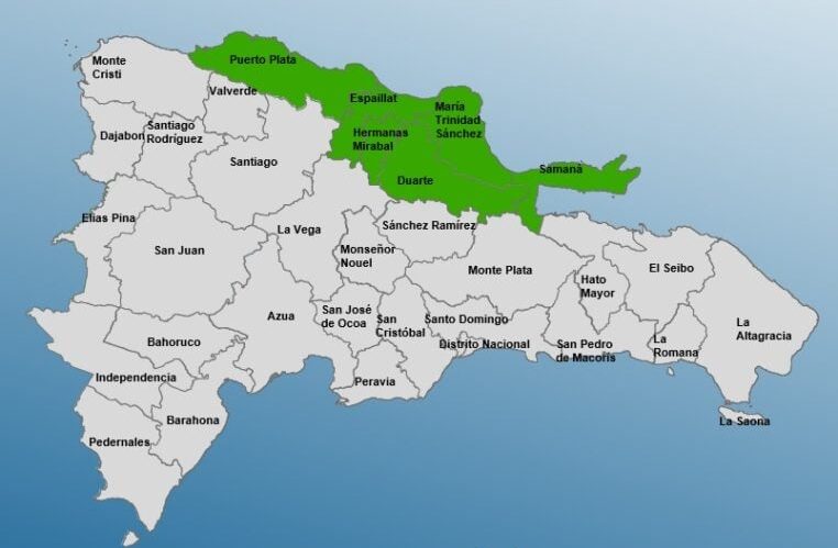 COE mantiene 6 provincias en alerta verde