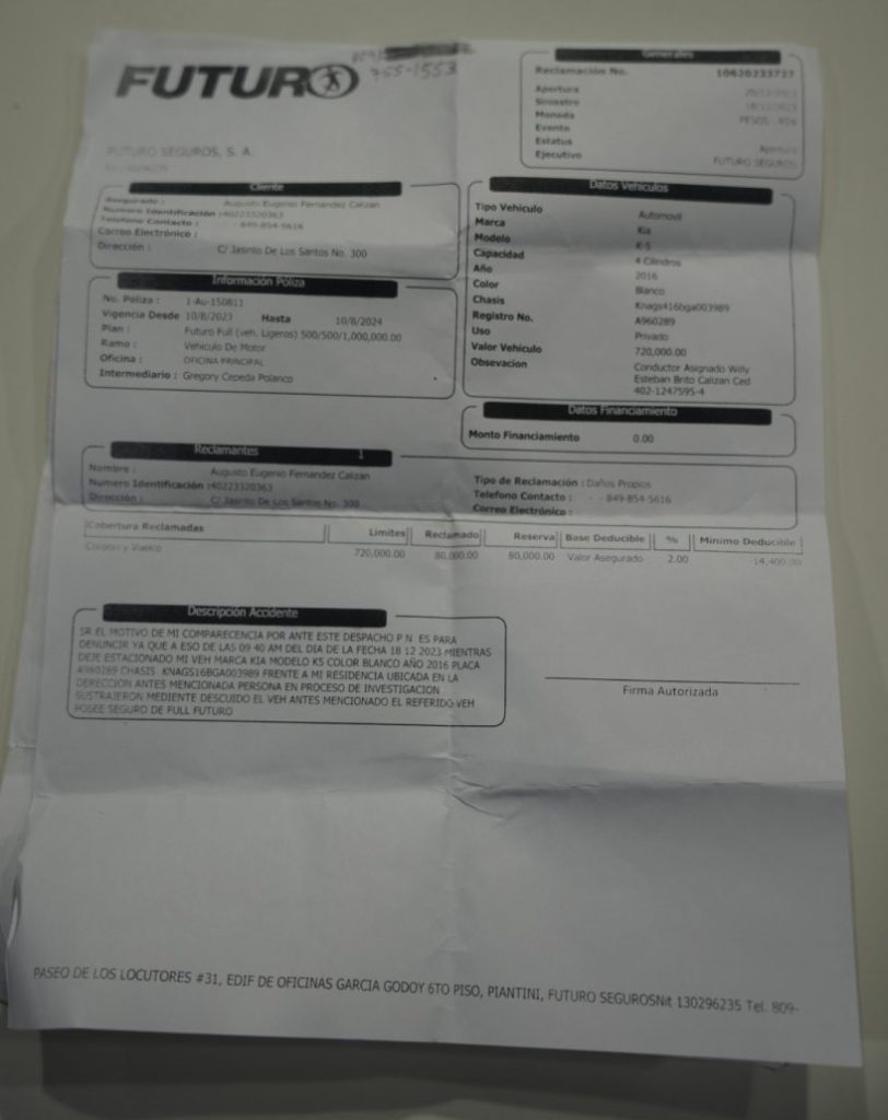 Ciudadano denuncia robo de vehículo en Los Mameyes | 2 | Ciudadano denuncia robo de vehículo en Los Mameyes - Noticias de hoy en República Dominicana | De Último Minuto