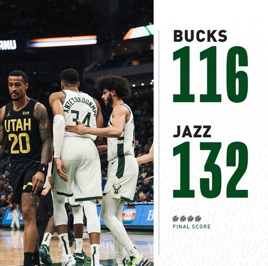 Los Bucks se estrellan frente a los Jazz