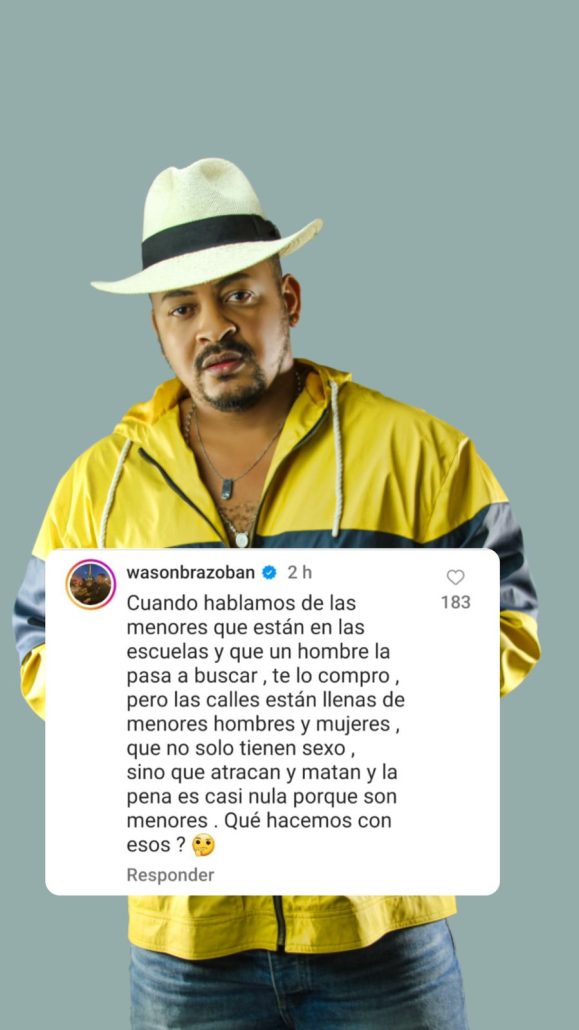 ¡Y yo que me iba! Wason Brazobán responde a Miralba Ruiz