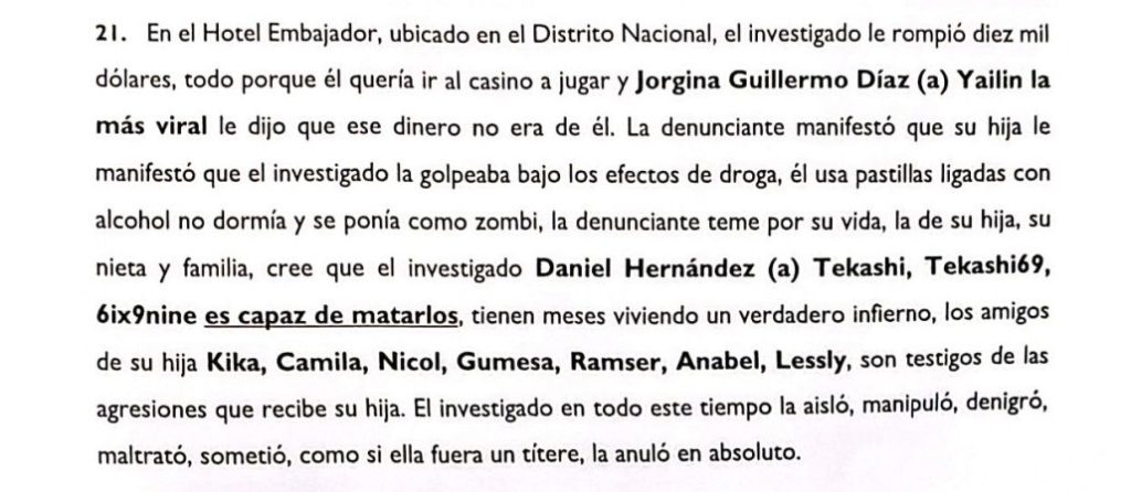 Ministerio Público dice Tekashi golpeaba a Yailin bajo "los efectos de drogas" | De Último Minuto