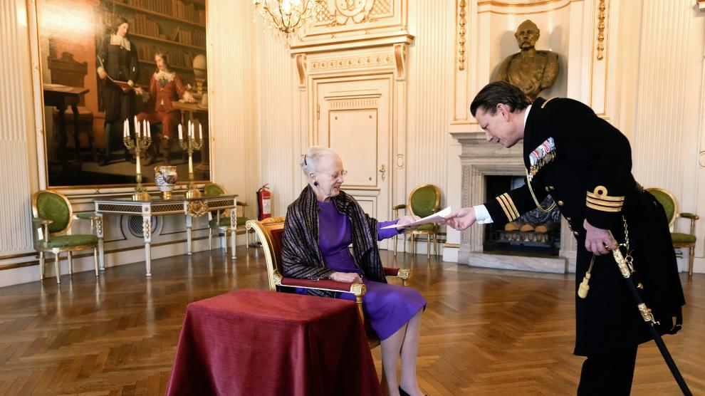 Margarita II celebra su última audiencia como reina de Dinamarca