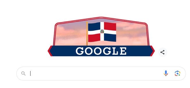 Doodle de Google felicita a República Dominicana por su independencia