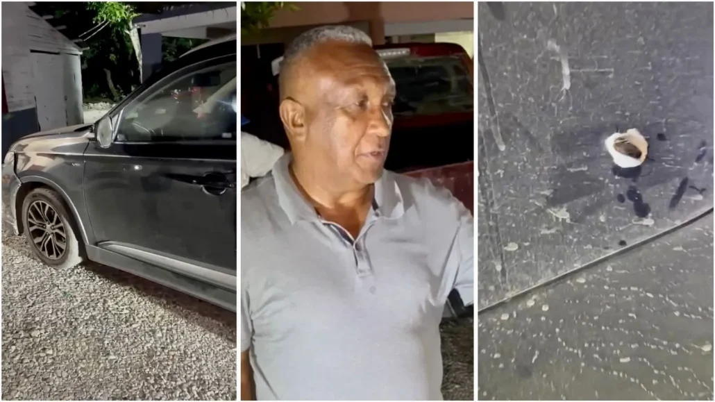 Desconocidos disparan vehículo del alcalde del Arcadio Rosa
