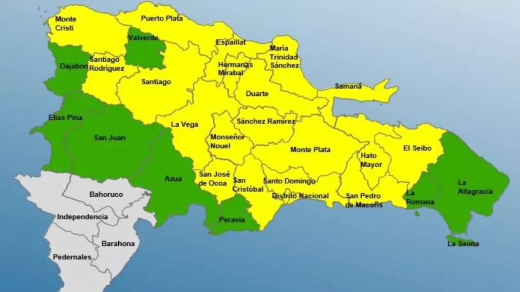 COE aumenta a 20 las provincias en alerta amarilla