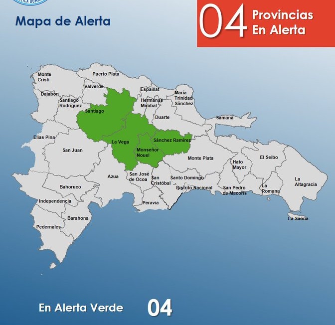 El COE coloca 04 provincias en alerta verde por incidencia de vaguada