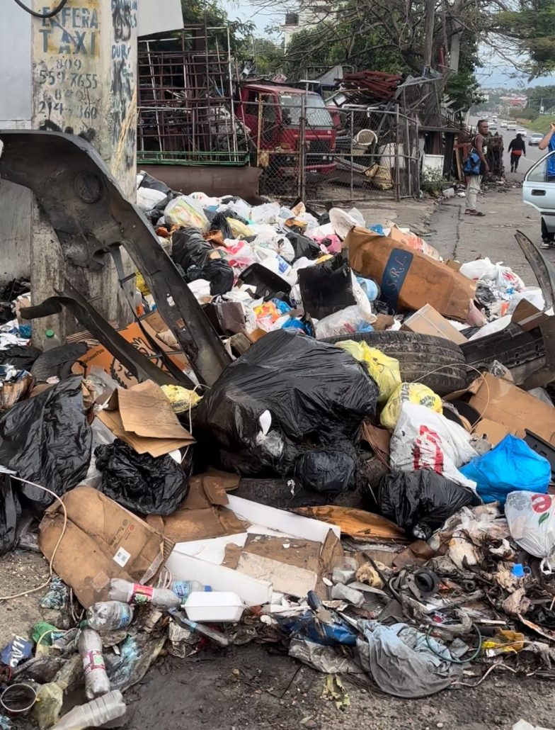 Cúmulo de basura reina en el km/17 de la autopista Duarte