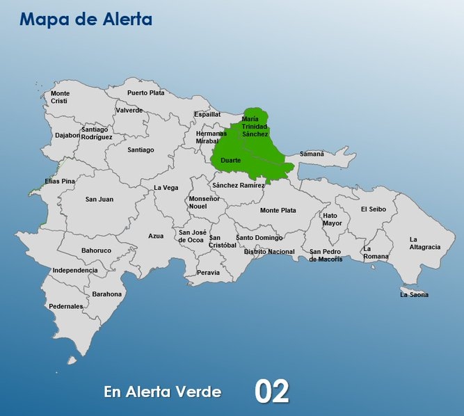 El COE mantiene 02 provincias en alerta verde ante descargue de las presas Hatillo y Rincón