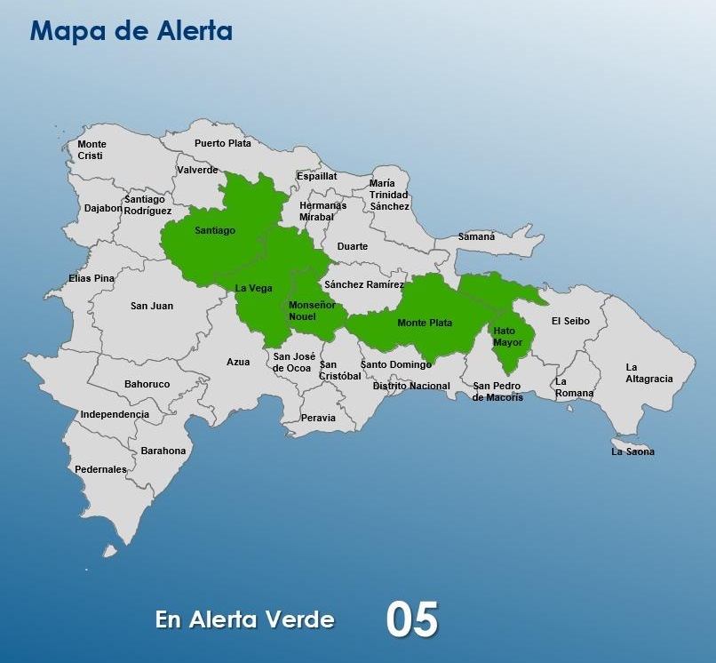 COE mantiene 05 provincias en alerta verde por onda tropical