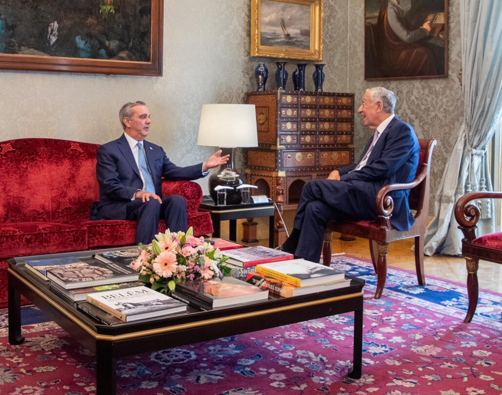 Presidente Abinader se reúne con su homólogo de Portugal, Marcelo Rebelo de Sousa