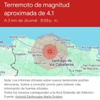 Se registra temblor de magnitud 4.1 grados en Imbert, Puerto Plata - Noticias de hoy en República Dominicana | De Último Minuto